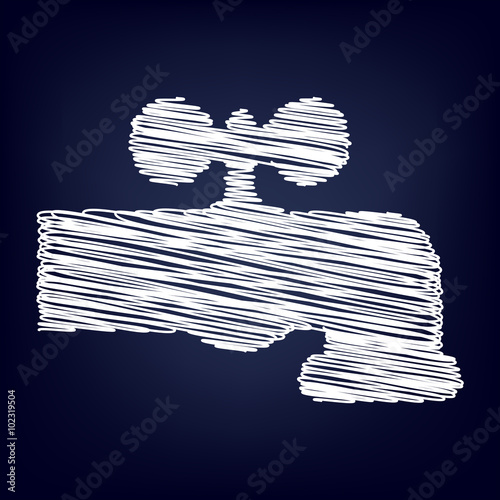 Vector icon with chalk effect