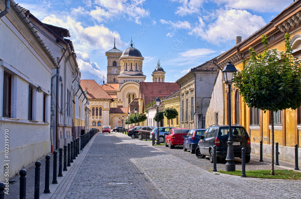 Street in Alba Iulia, Romania