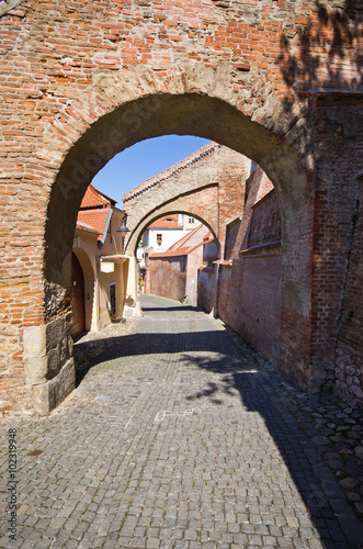Medieval arches in Sibiu, Romania