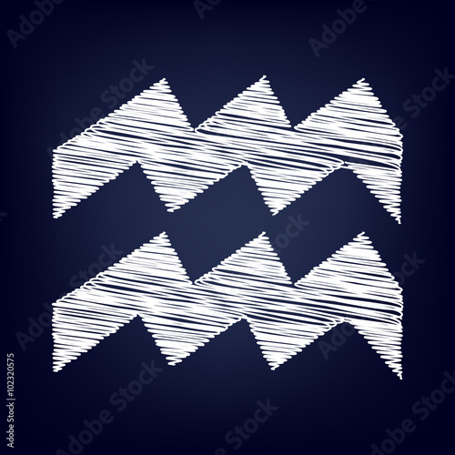 Vector icon with chalk effect