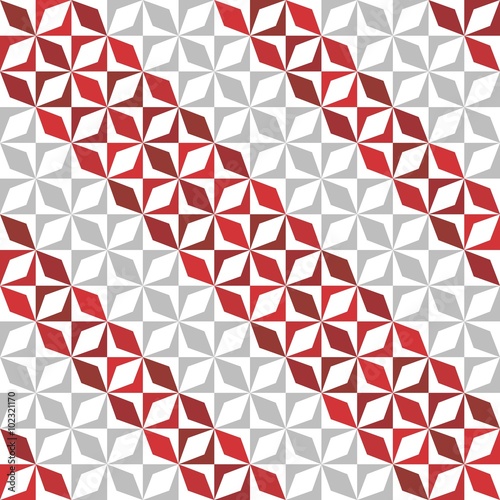 Red Geometric Retro Seamless Pattern