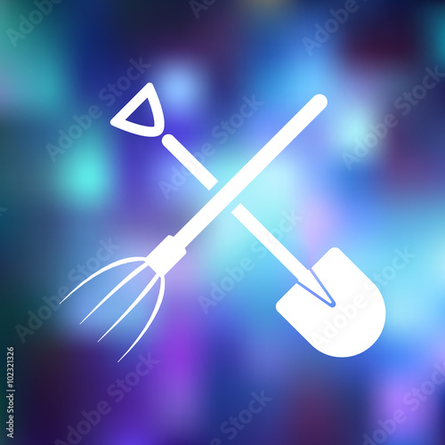 shovel and pitchfork icon