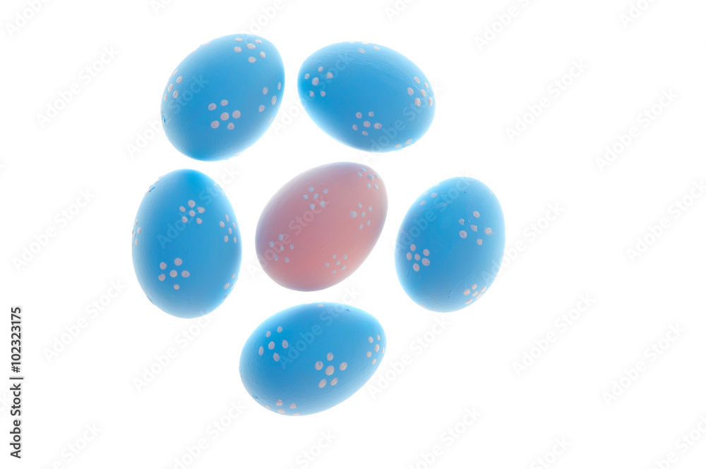 Painted Easter eggs on white background. Isolated. Painted Easter eggs on white background. Isolated.