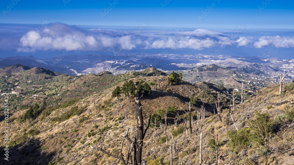Kanarische Insel Gran Canaria von oben