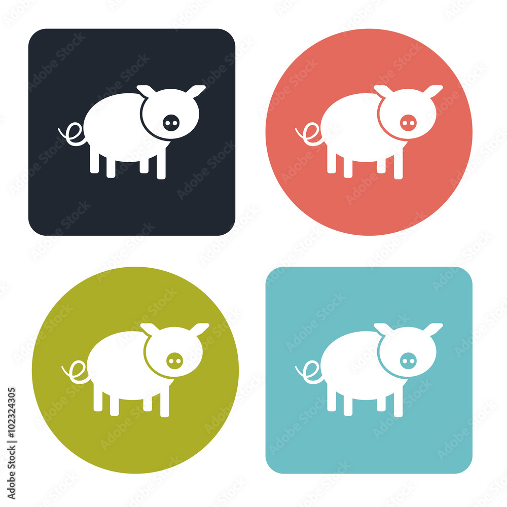 Fototapeta premium pig icon
