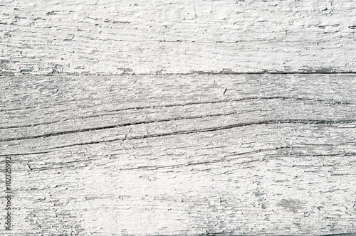 Old white painted wooden background. Grunge background of old painted wooden plank