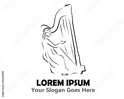 Harp Player Logo