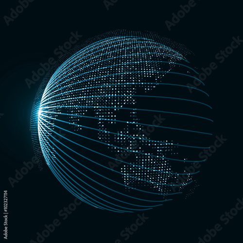 Technology image of globe