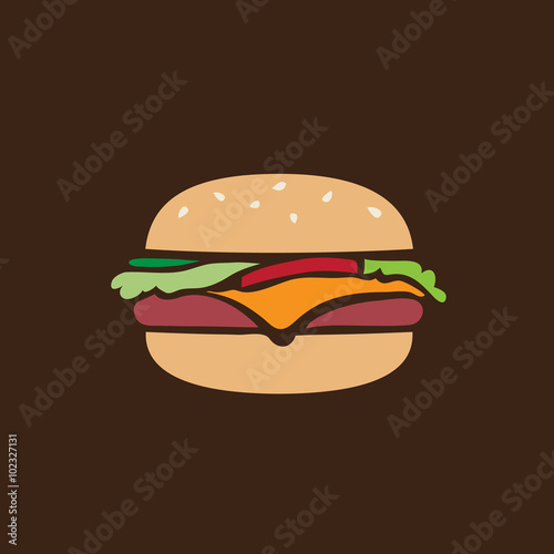 Hamburger retro icon
