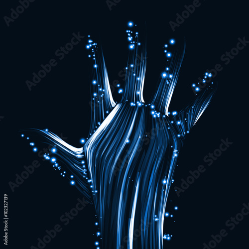 Abstract light hand