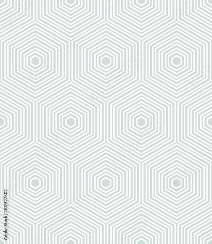Geometric fine abstract vector hexagonal background. Seamless modern pattern. Light blue and white wallpaper