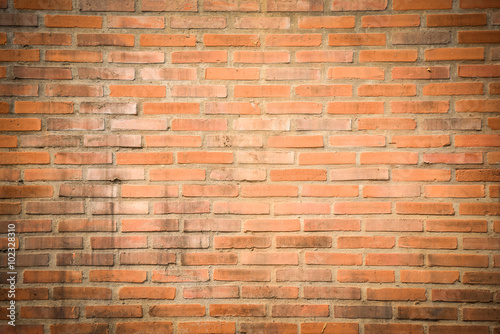 Orange grunge brick wall texture background