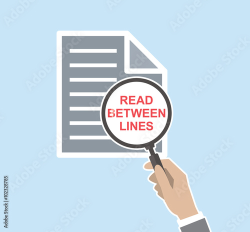 Read between lines concept
