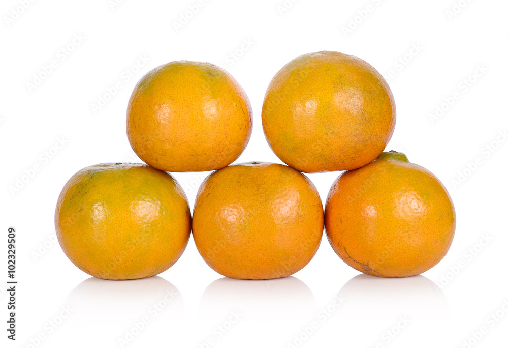 tangerine on white background tangerine on white background