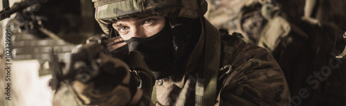 Canvastavla Special force soldier