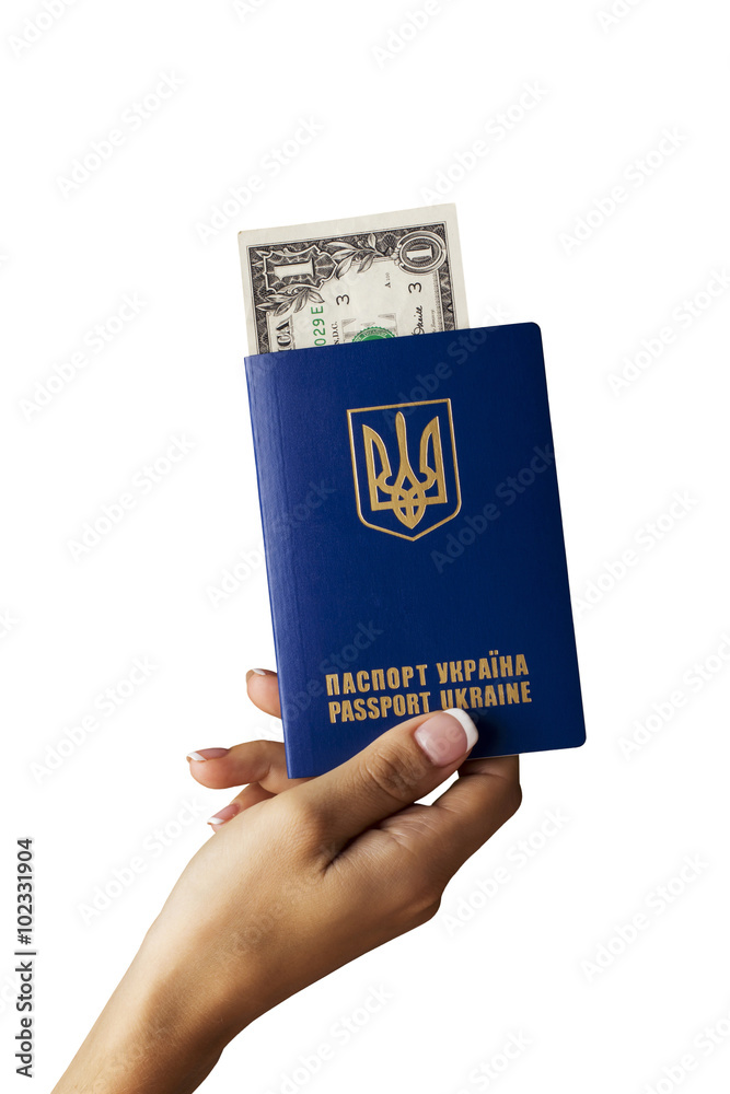 Fototapeta premium Passport in hand