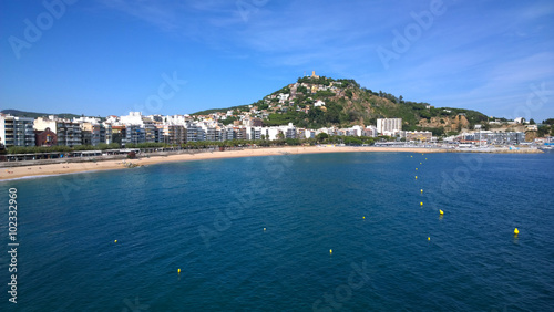 View of the beach of Blanes, Girona, Spain
