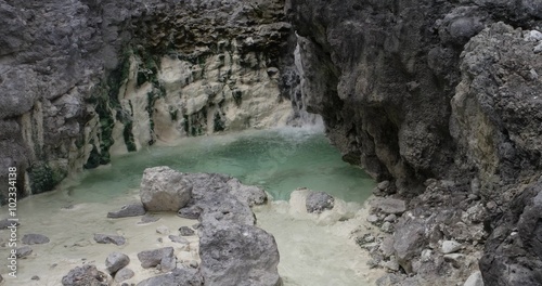 Hot Spring near Pangururan on Lake Toba, Indonesia