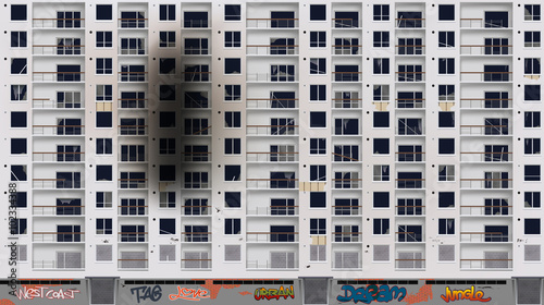 Facade d'immeuble désaffecté