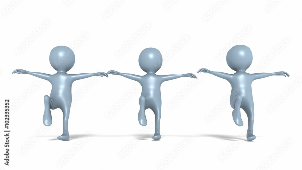 Digital Animation of cheerleading Manikins Digital Animation of cheerleading Manikins