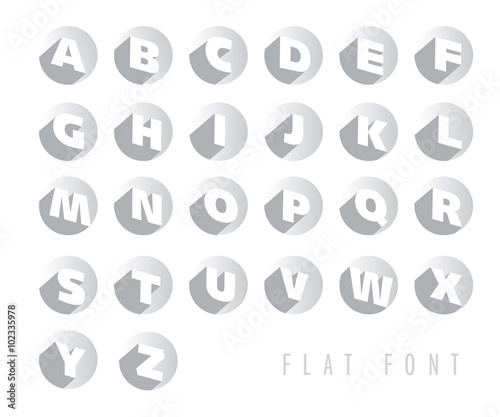 Flat letters of the alphabet