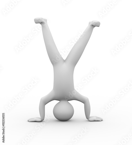 3d person standing on hands