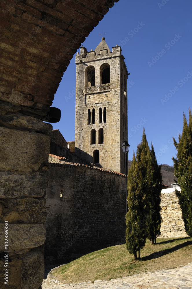 Justa and Rufina church, Prats de Mollo, La Preste, Vallespir, Languedoc-Roussillon, Pyrenees Orientales, France