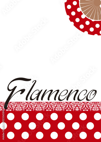 Poster flamenco. Folk spanish dance photo