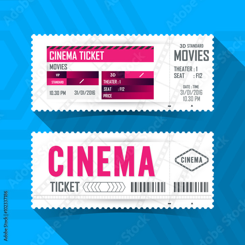 Cinema Movie Ticket Card mo...