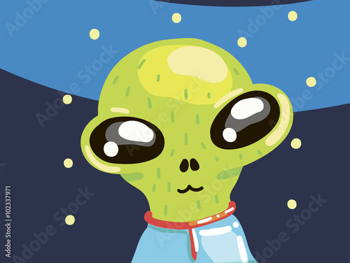 Alien in Open Space