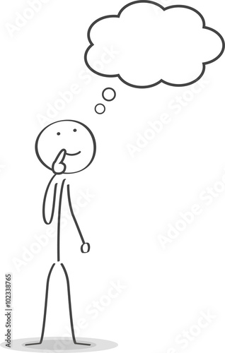 Strichmännchen träumt