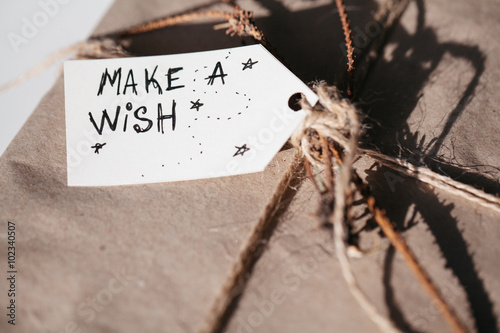 Inspirational motivational quote. Make a wish photo