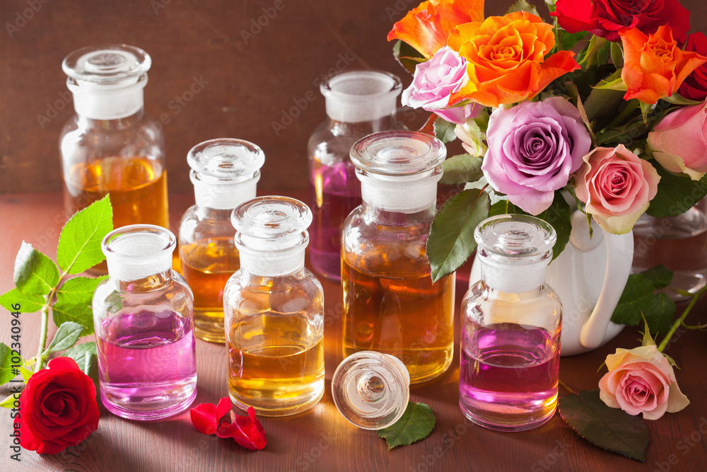 essential oil and rose flowers aromatherapy spa perfumery essential oil and rose flowers aromatherapy spa perfumery