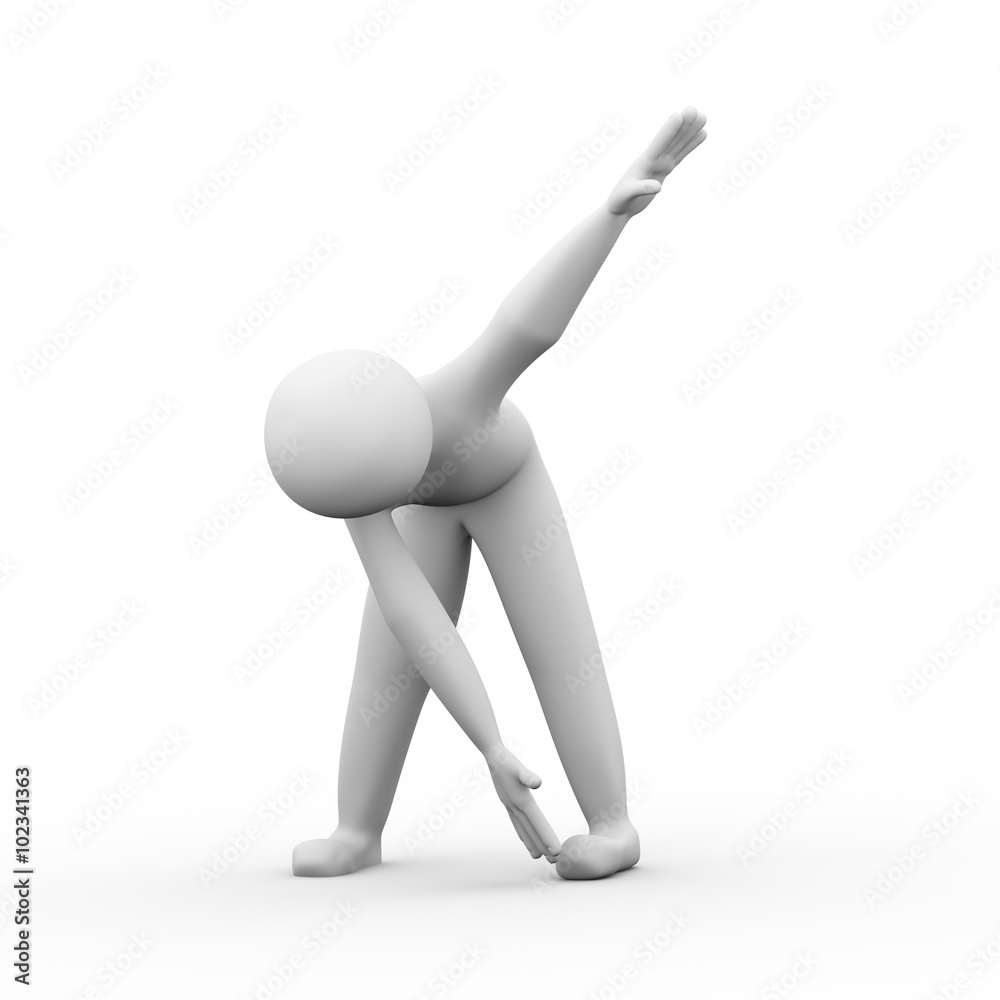 3d man doing exercise