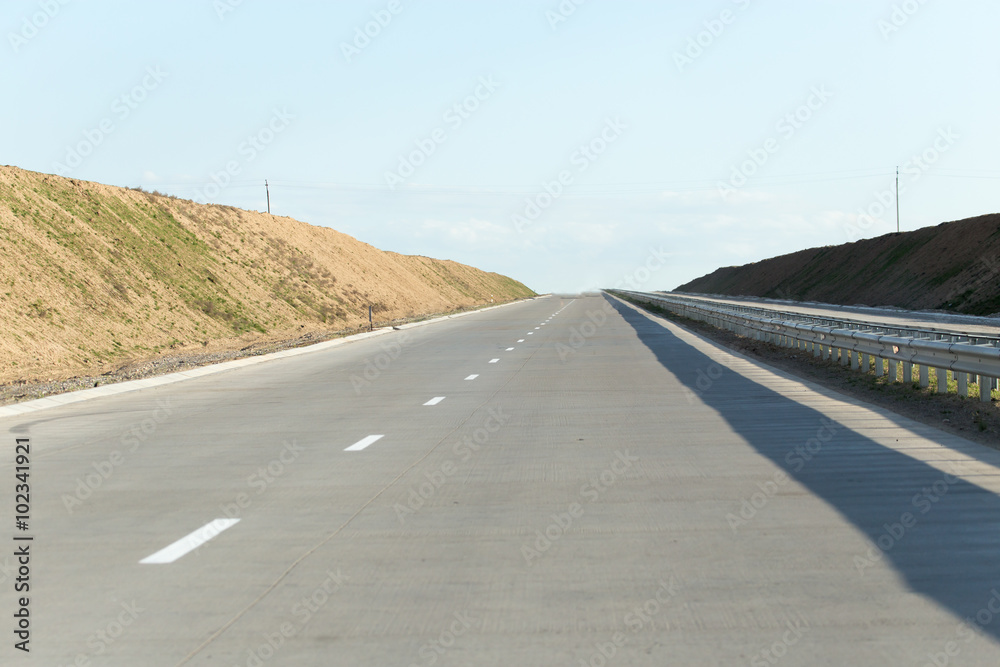 Fototapeta premium new asphalt road on nature