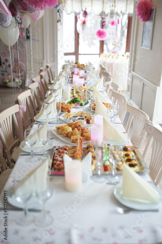 birthday or baby shower decor table setting
