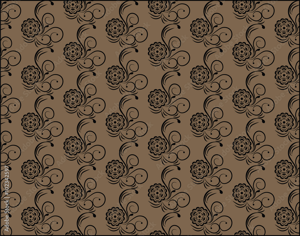 Fototapeta premium Rose stylized pattern. Vector