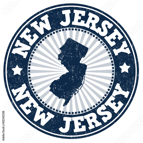 New Jersey grunge stamp