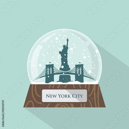 Photography New York City snow globe