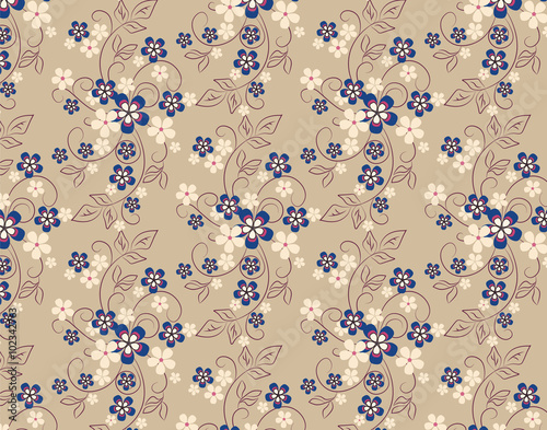 Flowers pattern background composition. Vector