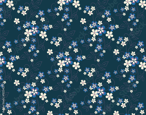 Flowers pattern background composition. Vector