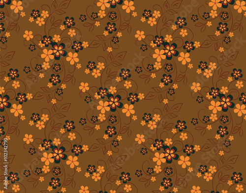 Flowers pattern background composition. Vector