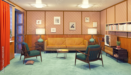 Obraz na plátně retro interior