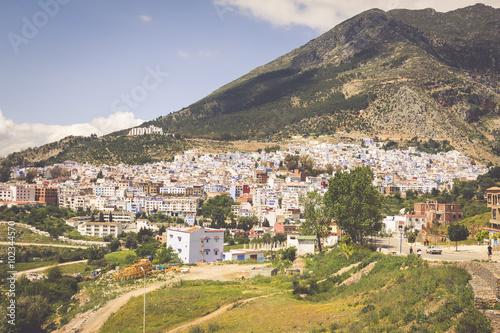 Aerial view of Chefchaouen, Morocco © Lukasz Janyst