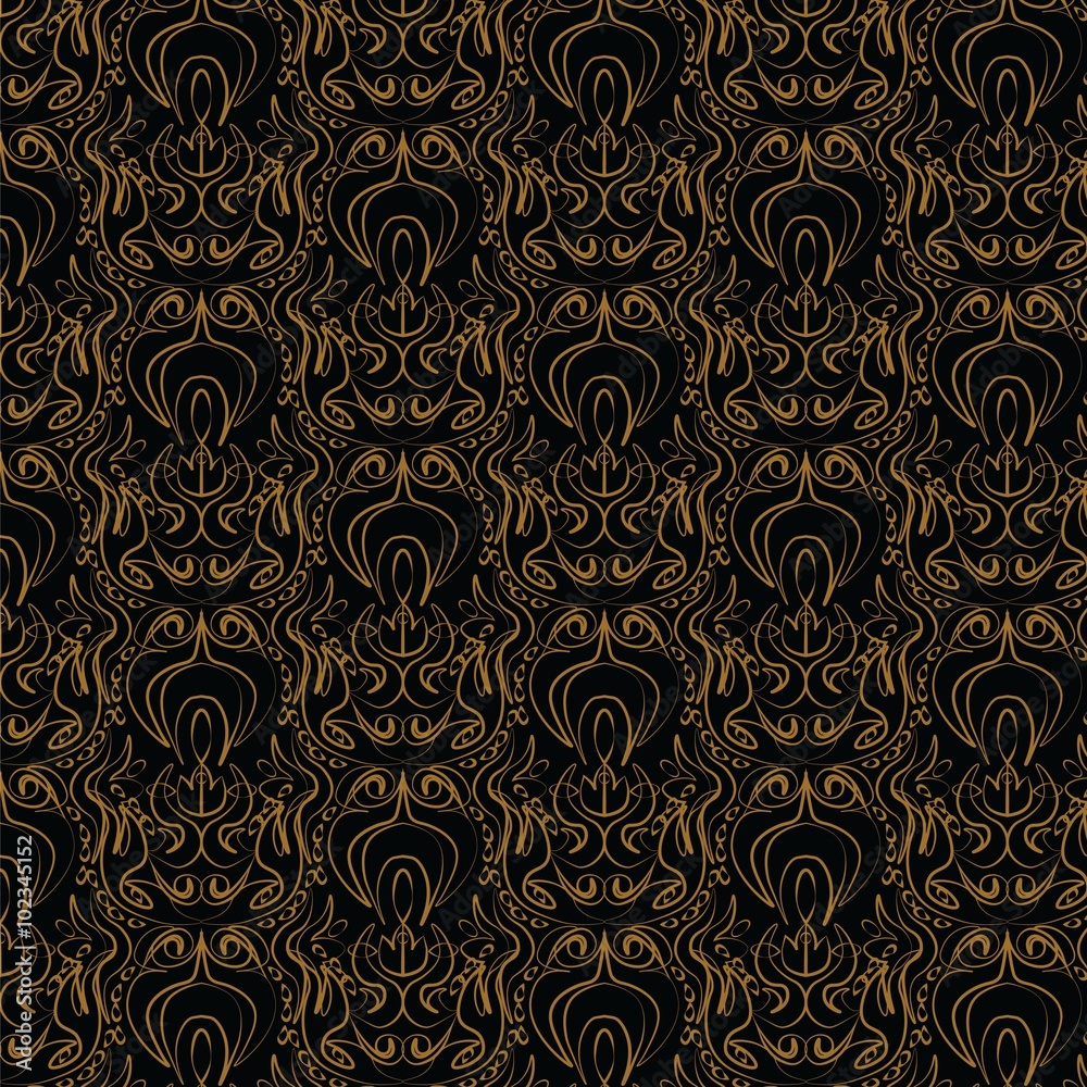 Stylized waterlily pattern. Vector Stylized waterlily pattern. Vector