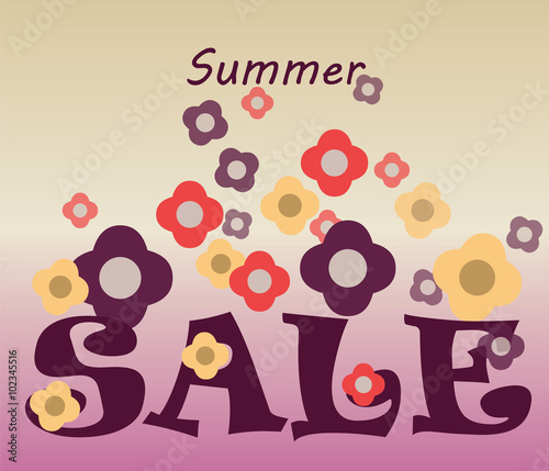 Summer Sale commercial banner. Vector
