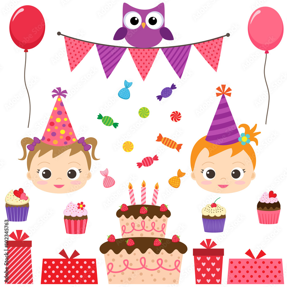 Obraz premium Birthday Party set