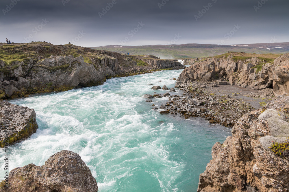 Obraz premium River and Geitafoss rapids
