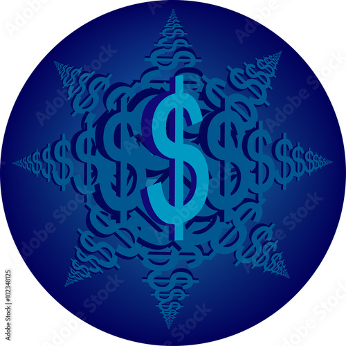 Dollar,All elements are in separate layers color can be changed easily.

