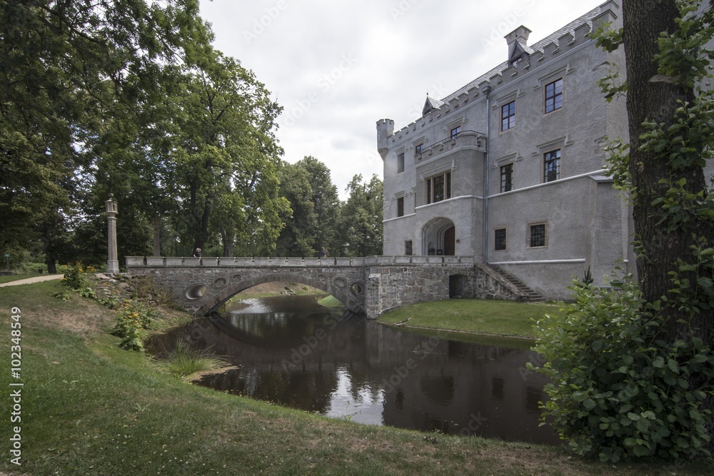 Castle in Karpniki, Lower Silesia in Poland